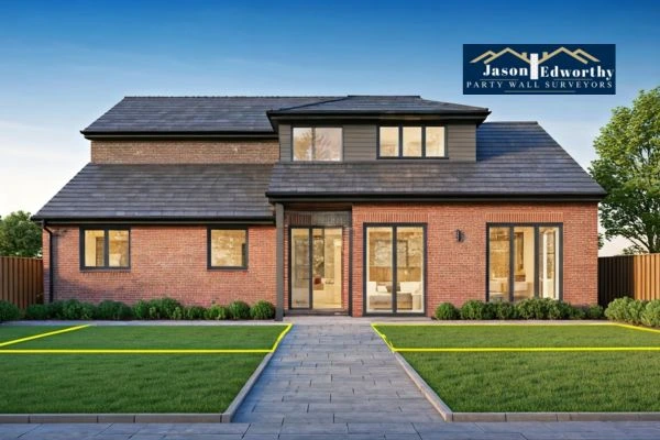 Home extension focusing on boundary line Raunds